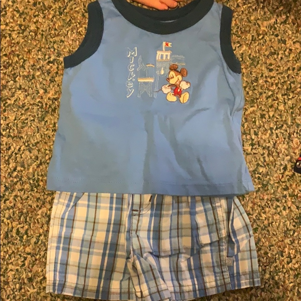 Disney tank top and shorts